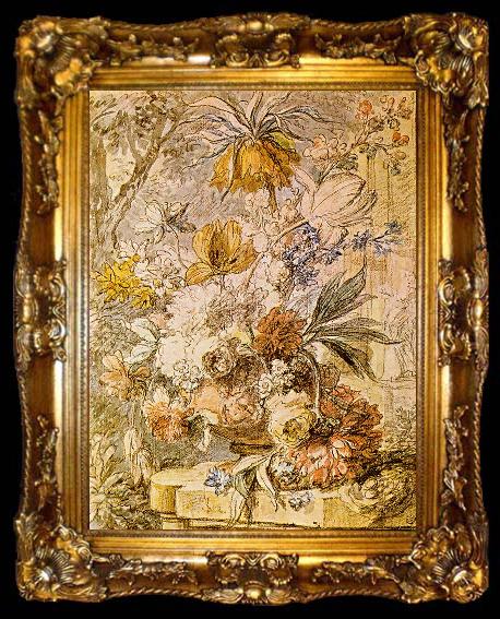 framed  HUYSUM, Jan van Vase with Flowers sg, ta009-2